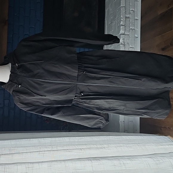 A New Day Women's Black Hooded Rain Jacket Trenchcoat Size XL - Picture 5 of 6